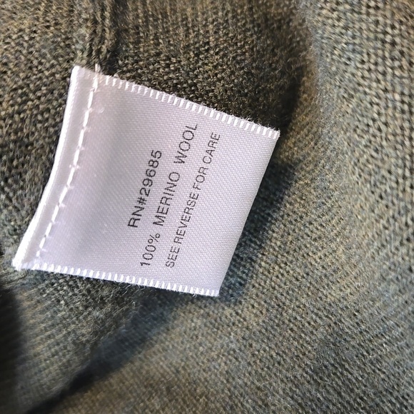Pendelton Women 100%Merino Wool Green Turtleneck Sweater Sz L Petite - Picture 5 of 6